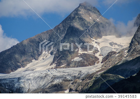 snow mountain under blue sky in the gadmen snow mountain under blue sky in the gadmen 39145583