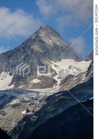 snow mountain under blue sky in the gadmen snow mountain under blue sky in the gadmen 39145584
