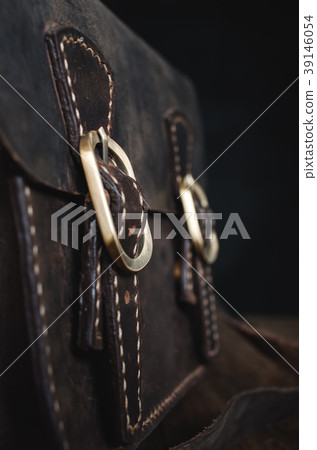 Leather brown bag background Leather brown bag background 39146054
