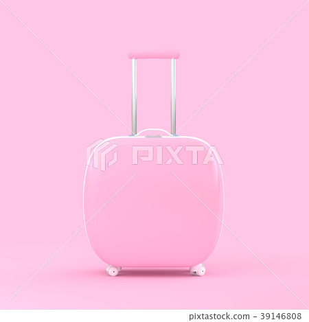 Travel suitcase pink color isolated Travel suitcase pink color isolated 39146808