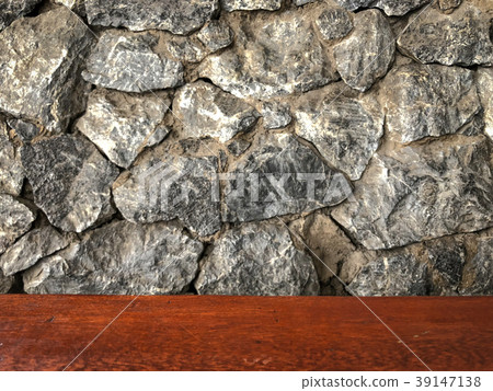 Rocks background with wooden, image picture 39147138