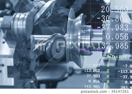 The abstract scene of CNC spinning machine The abstract scene of CNC spinning machine 39147261