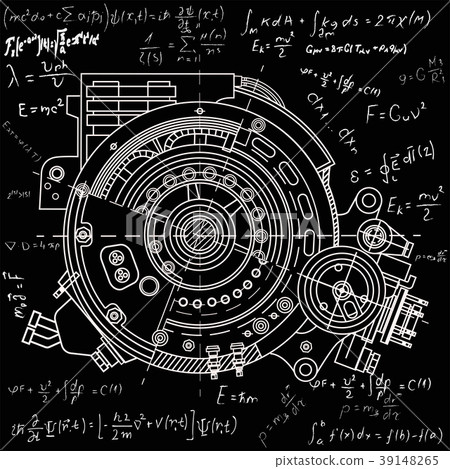 Drawing the electric motor section representing Drawing the electric motor section representing 39148265