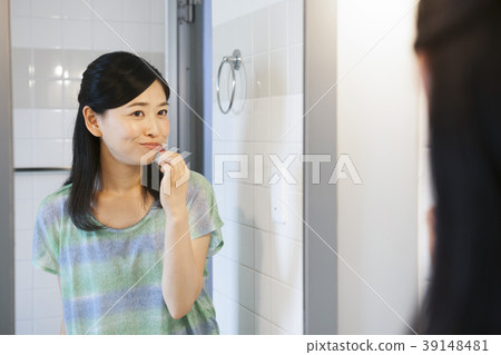 Toothpaste young woman dental care oral care Toothpaste young woman dental care oral care 39148481
