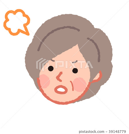 Face of angry senior woman Face of angry senior woman 39148779