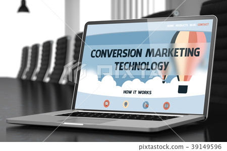 Conversion Marketing Technology Concept on Laptop 39149596