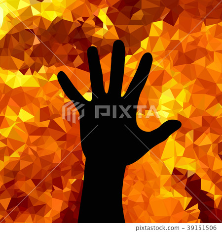 Stop war. Stopping silhouette of the human hand on Stop war. Stopping silhouette of the human hand on 39151506