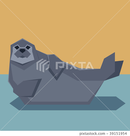 Flat design seal Flat design seal 39151954