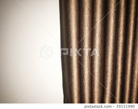 Brown curtain texture and background with wrinkle  39151990
