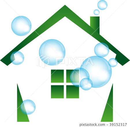 House, real estate, home care, soap bubbles, logo House, real estate, home care, soap bubbles, logo 39152317