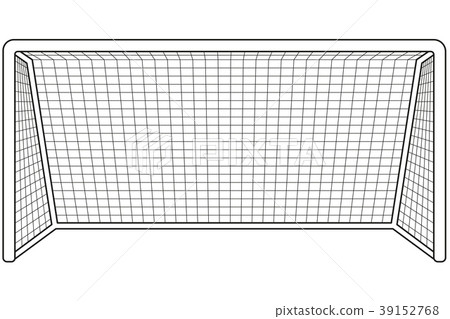 Black and white soccer gate icon. 39152768