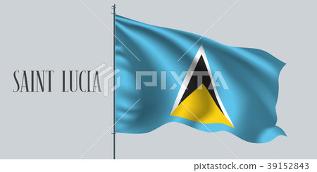 Saint Lucia waving flag vector illustration Saint Lucia waving flag vector illustration 39152843