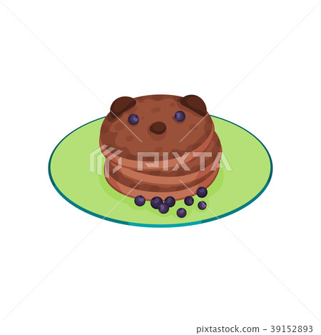 Creative pancakes garnished with chocolate and Creative pancakes garnished with chocolate and 39152893