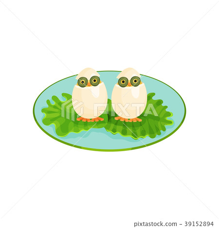 Creative eggs in the shape of birds vector Creative eggs in the shape of birds vector 39152894