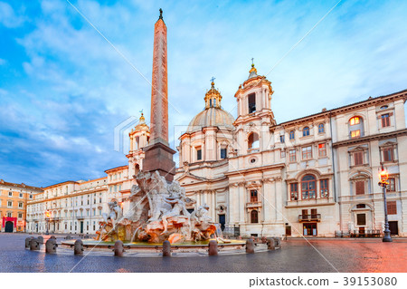 Piazza Navona Square in the morning, Rome, Italy. Piazza Navona Square in the morning, Rome, Italy. 39153080