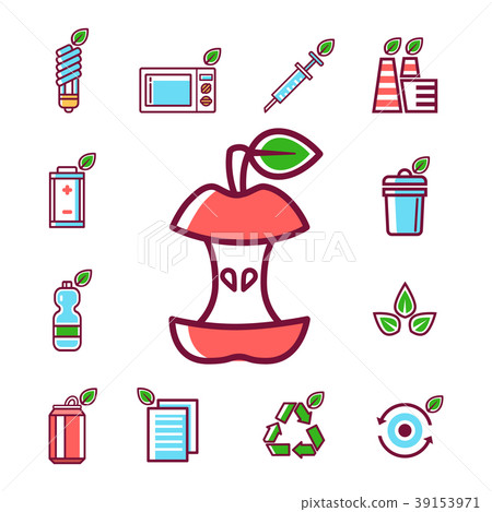 Waste rubbish vector pollution ecology recycling 39153971