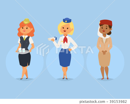 Pilots and stewardess vector illustration airline 39153982