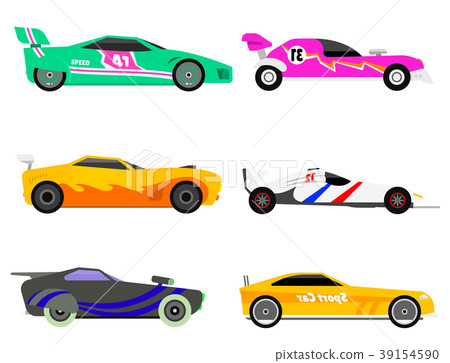 Sport speed automobile and offroad rally car 39154590