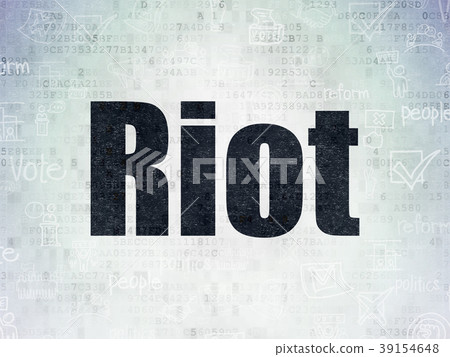 Political concept: Riot on Digital Data Paper Political concept: Riot on Digital Data Paper 39154648
