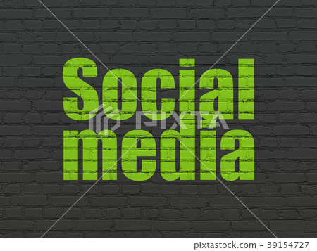 Social media concept: Social Media on wall Social media concept: Social Media on wall 39154727