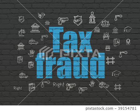 Law concept: Tax Fraud on wall background Law concept: Tax Fraud on wall background 39154781