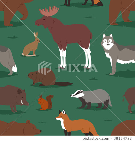 Forest animals vector cartoon animalistic Forest animals vector cartoon animalistic 39154782