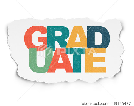 Studying concept: Graduate on Torn Paper 39155427