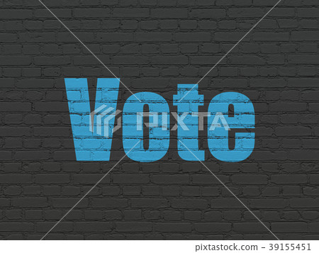 Political concept: Vote on wall background 39155451