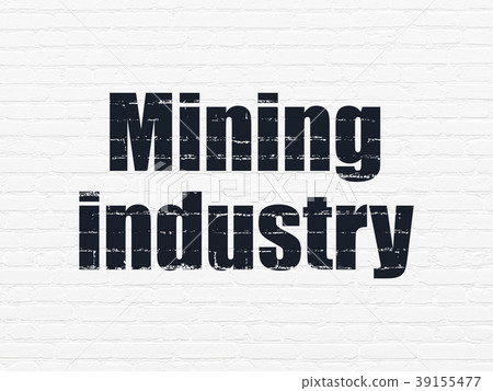 Industry concept: Mining Industry on wall Industry concept: Mining Industry on wall 39155477