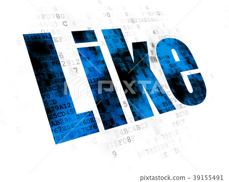 Social network concept: Like on Digital background 39155491