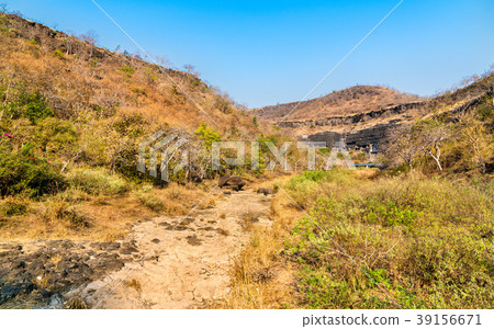 The Waghur River at the Ajanta Caves in a dry 39156671