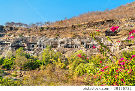 View of the Ajanta Caves. UNESCO world heritage 39156722