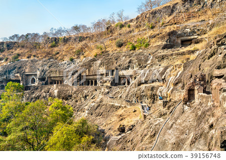 View of the Ajanta Caves. UNESCO world heritage 39156748