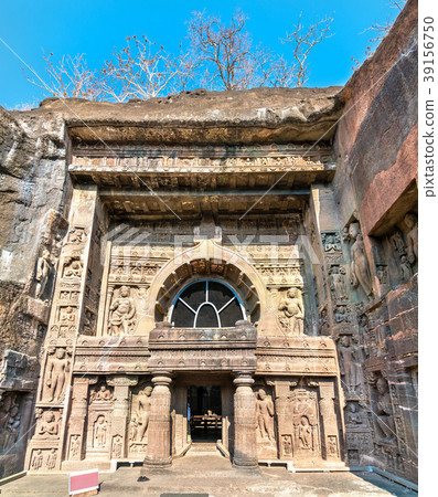 Entrance to Cave 26 at Ajanta. Maharashtra - India 39156750