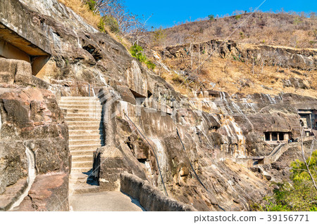 View of the Ajanta Caves. UNESCO world heritage 39156771