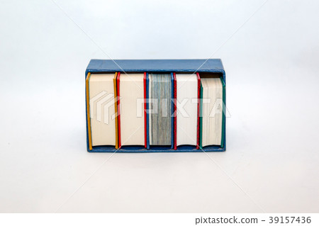 Stack of small books in hard cover Stack of small books in hard cover 39157436