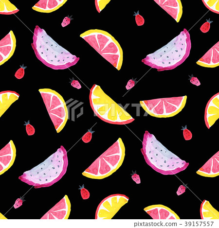 Tropical pattern of exotic fruit. Abstract 39157557