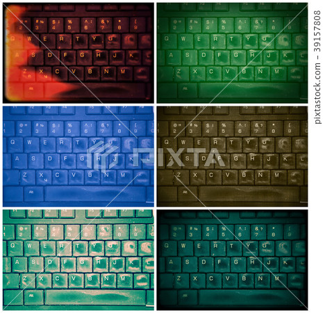 Dirty computer keyboard. Set Dirty computer keyboard. Set 39157808