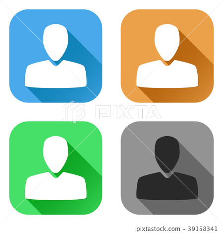 User icons. Set of colored signs - Stock Illustration [39158341] - PIXTA