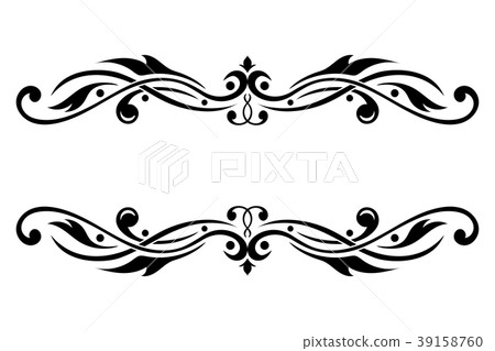 Dividers. Floral decorative ornaments. Collection 39158760