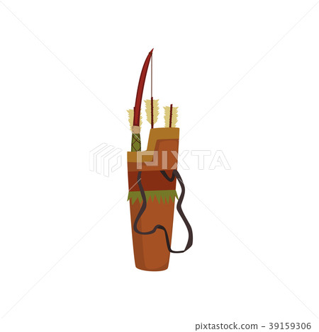 Quiver with bow and arrows, traditional weapon of Quiver with bow and arrows, traditional weapon of 39159306