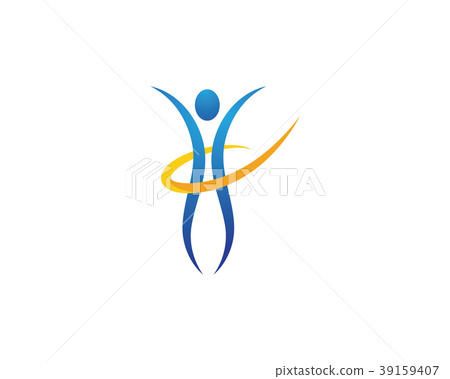 Human character logo sign Human character logo sign 39159407