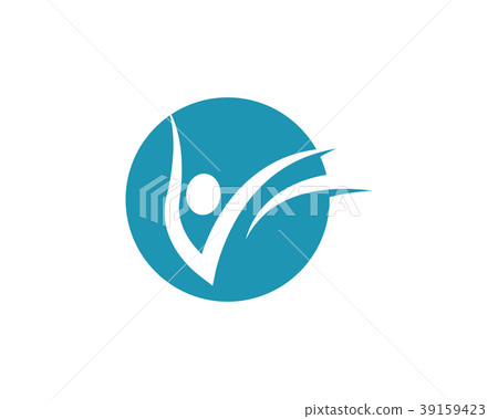 Human character logo sign Human character logo sign 39159423