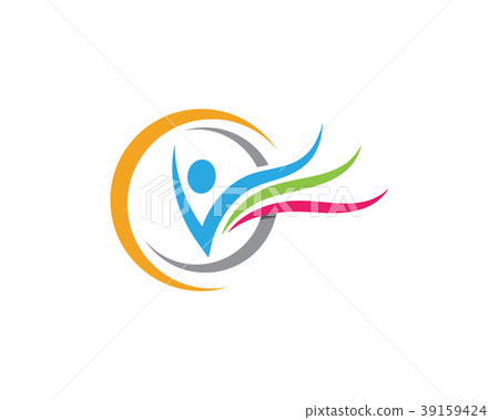 Human character logo sign Human character logo sign 39159424