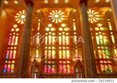 Sagrada Familia stained glass Sagrada Familia stained glass 39159653