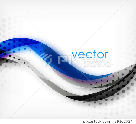 Vector colorful wavy stripe on white background 39162724