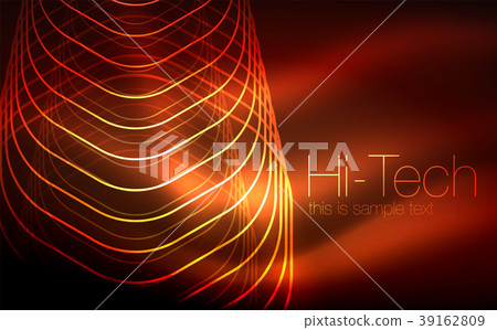 Outline hexagons, glowing geometric shapes 39162809