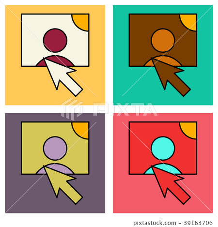 Set of Web design elements picture mouse arrow Set of Web design elements picture mouse arrow 39163706