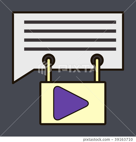 Flat media and social network concept with mobile Flat media and social network concept with mobile 39163710