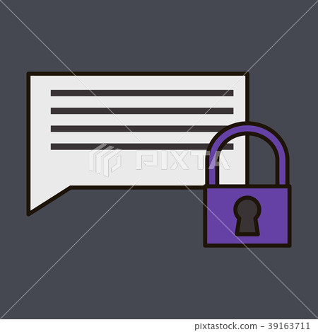 Flat Spam Outline Symbol On Background. Vector Flat Spam Outline Symbol On Background. Vector 39163711